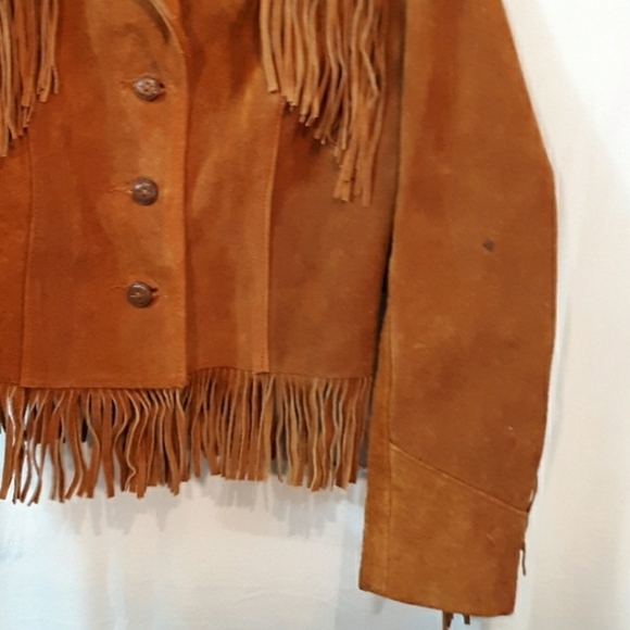 Vintage Schott NYC Western Fringe Suede Coat - Picture 9 of 9